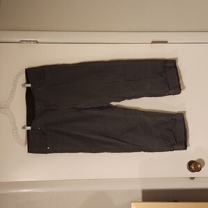 Gray cargo capris